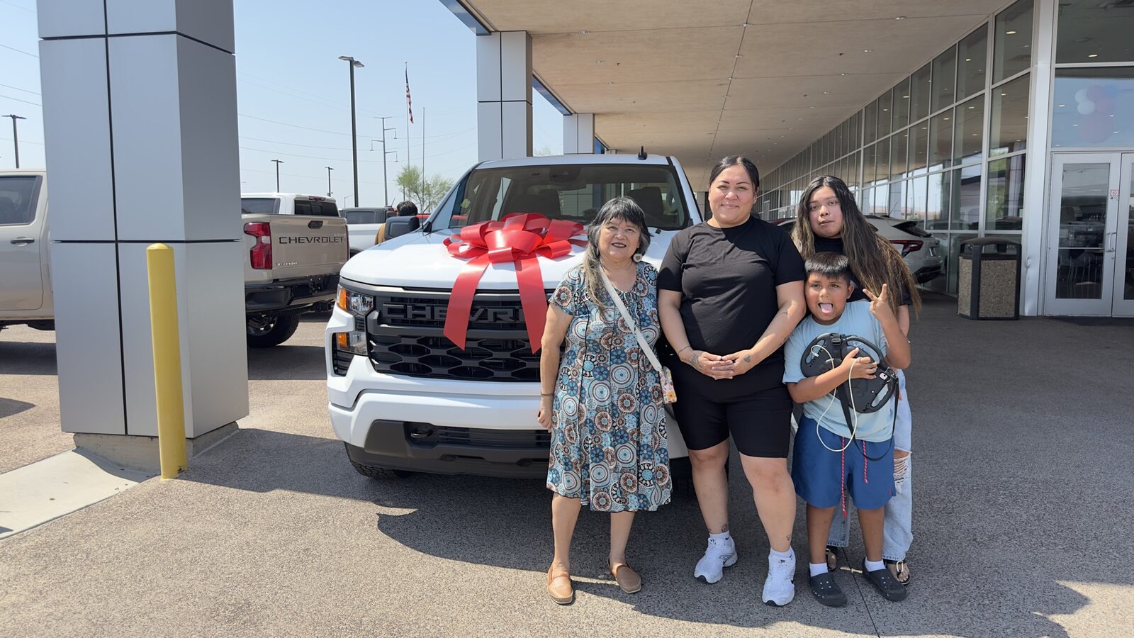 Three generations with their new Silverado